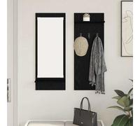 vidaXL Perchero de pared Montada en la pared Roble Negro