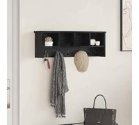 vidaXL Perchero de pared Montada en la pared Roble Negro