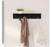 vidaXL Perchero de pared Montada en la pared Roble Negro