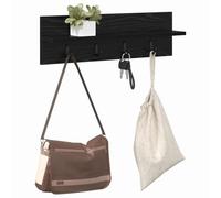 vidaXL Perchero de Pared Montada en la Pared Roble Negro, Perchero Moderno y Elegante, Organizador para Entrada, práctica solución para Espacios Interiores