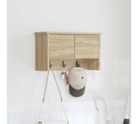 vidaXL Perchero de pared con estante rectangular moderno Roble Sonoma 50×20×30 cm ahorra espacio