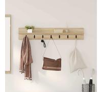 vidaXL Perchero de pared Roble Sonoma 100 x 10,5 x 18 cm