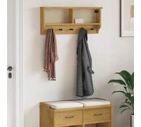 vidaXL Perchero de pared SANDNES madera maciza de pino 87x12x35 cm
