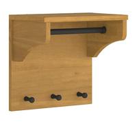 vidaXL Perchero de pared SANDNES madera maciza pino 43x30x42cm