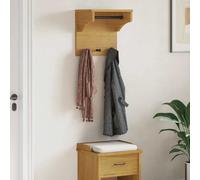 vidaXL Perchero de pared SANDNES madera maciza pino 43x30x42cm