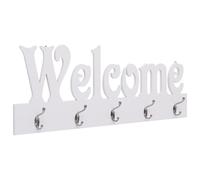 vidaXL Perchero de pared WELCOME blanco 74x29,5 cm