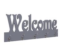 vidaXL Perchero de pared WELCOME gris 74x29,5 cm
