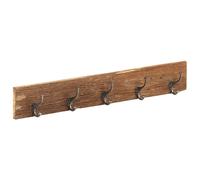 vidaXL Perchero de recibidor 5 ganchos madera reciclada 100x2,5x15 cm
