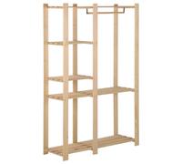vidaXL Perchero de ropa de madera maciza de pino 110x38x170 cm