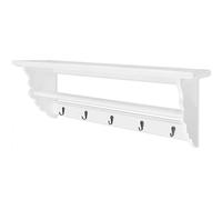 vidaXL Perchero de entrada y pasillo estilo barroco - MDF blanco - Percha para abrigos