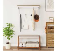 vidaXL Perchero HILL y marrón miel 90 x 35 x 41.5 cm Pino macizo