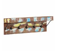 vidaXL Perchero Multicolor 73 x 19 x 23 cm Madera maciza recuperada