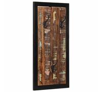 vidaXL Perchero multicolor madera maciza reciclada 40x2x80 cm