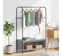 vidaXL Perchero para Ropa Gris 100 x 44 x 160 cm Madera de ingeniería, Perchero Moderno para la Sala, solución Funcional, Almacenamiento Elegante, Organizador Compacto, Dormitorio