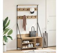 vidaXL Perchero para ropa Roble artisan 100 x 41 x 184 cm