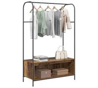 vidaXL Perchero para Ropa Roble Marrón 100 x 44 x 160 cm, Perchero Moderno para la Sala, solución Funcional, Almacenamiento Elegante, Organizador Compacto, Dormitorio