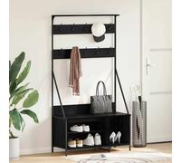 vidaXL Perchero para ropa Roble Negro 100 x 41 x 184 cm