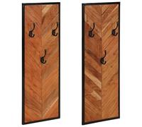 vidaXL Perchero de ropa – Madera maciza de acacia 35x1x90 cm – 2 uds