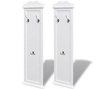 vidaXL Percheros 2 unidades blancos