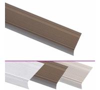 vidaXL Perfiles de peldaños Forma de L – 15 uds, aluminio marrón 100 cm, perfil de seguridad