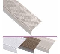 vidaXL Perfiles de peldaños Forma de L 5 uds Aluminio champán 100 cm