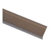 vidaXL Perfiles de peldaños Forma de L 5 uds Aluminio marrón 100 cm
