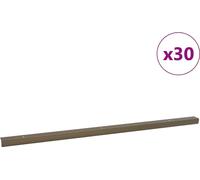 vidaXL Perfiles de protección para escaleras, 30 unidades, color marrón, 67 x 3,5 x 3 cm, aluminio