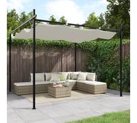 vidaXL Pérgola con cubierta retráctil color crema 295x292x230 cm
