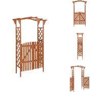 vidaXL Pérgola con puerta, 116x40x204 cm, madera maciza de abeto - Arco para rosales, celosía y pérgolas