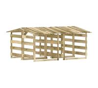 vidaXL: Pérgola con techo, 4 unidades, 100x90x100 cm, madera de pino tratada