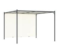 vidaXL Pérgola con tejado ajustable acero color blanco crema 3x3 m
