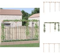 vidaXL Pérgola de bambú, 385 x 40 x 205 cm - Arcos, celosías y pérgolas
