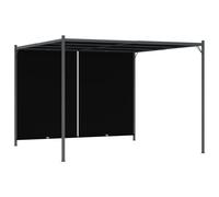 vidaXL Pérgola de jardín con tejado retráctil gris antracita 3x3 m