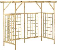 vidaXL: Pérgola para 3 contenedores de basura, madera de pino tratada
