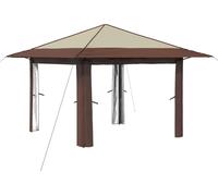 vidaXL: Pérgola sin paredes laterales, color crema y marrón