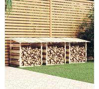 vidaXL Pérgolas con techo 3 uds madera pino impregnada 100x90x100 cm