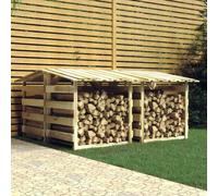 vidaXL Pérgolas con techo 4 uds madera pino impregnada 100x90x100 cm
