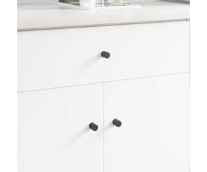 vidaXL Perilla de gabinete 12 pcs Negro 18 x 23 mm Hierro