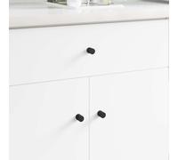 vidaXL Perillas de armario 2 uds. Negro M4 x 12 mm Hierro
