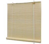 vidaXL Persiana Enrollable, Cortina de Privacidad, Estor de Ventana, Persiana de Protección Solar para Interiores, Bambú Natural 140x220 cm
