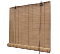 vidaXL Persiana Enrollable Cortina Estor de Ventanas Bambú Natural 150x160 cm Color Marrón claro, Marrón, y mas