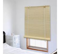 vidaXL Persiana enrollable de bambú color natural 140x220 cm