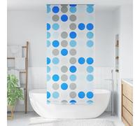 vidaXL Persiana enrollable de ducha círculos 80x240 cm