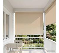 vidaXL Persiana enrollable exterior con protección UV Beige