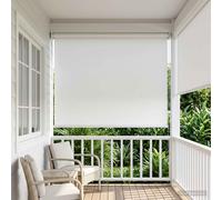 vidaXL Persiana enrollable exterior con protección UV Blanco Poliéster