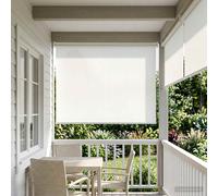 vidaXL Persiana enrollable exterior con protección UV Blanco Poliéster