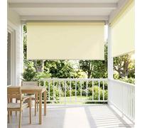 vidaXL Persiana enrollable exterior con protección UV Crema Poliéster