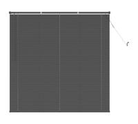 vidaXL Persiana Veneciana Manual Gris Plateado 150 x 160 cm PVC