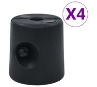 vidaXL Pesos para cenador/carpa 4 unidades PE negro
