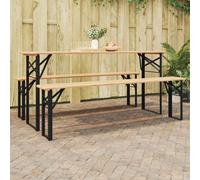 vidaXL Pierna de Mesa de Cerveza 2 uds. Negro 39 x 3 x 75 cm